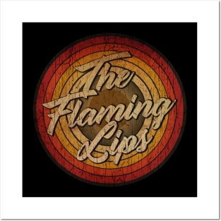 arjunthemaniac, circle retro faded The Flaming Lips Posters and Art